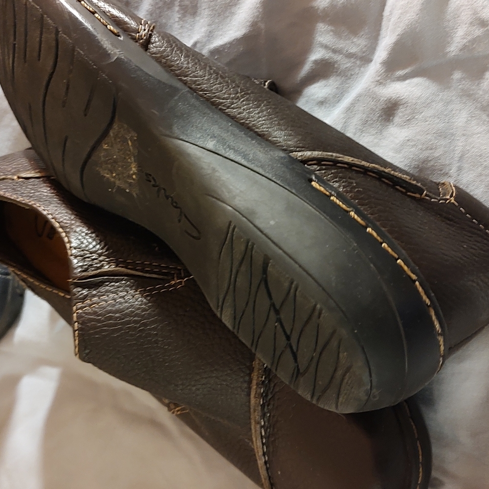 NWT brown Clarks slip on shoes